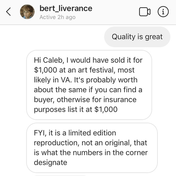 Limited Edition Bert Liverance Painting (1 of 20) - Picture 7 of 8